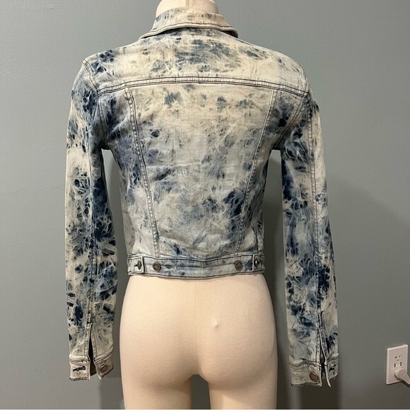 William Rast Sussex Tye Dye Cropped Denim Jacket Size XS - Picture 6 of 10